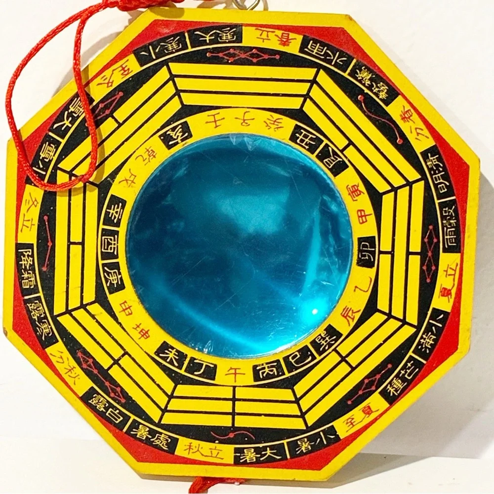 Chinese Traditions Feng Shui Wooden‎ Bagua Mirror Handicraft Home Decoration